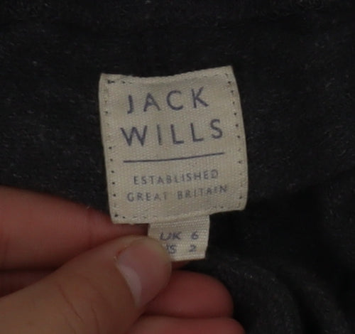 Jack Wills Women Grey Jogger Sweatpants UK 6 Cotton Blend Casual Trousers