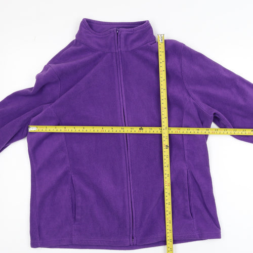 Marks and Spencer Womens Purple Fleece Full Zip Jacket Size 18