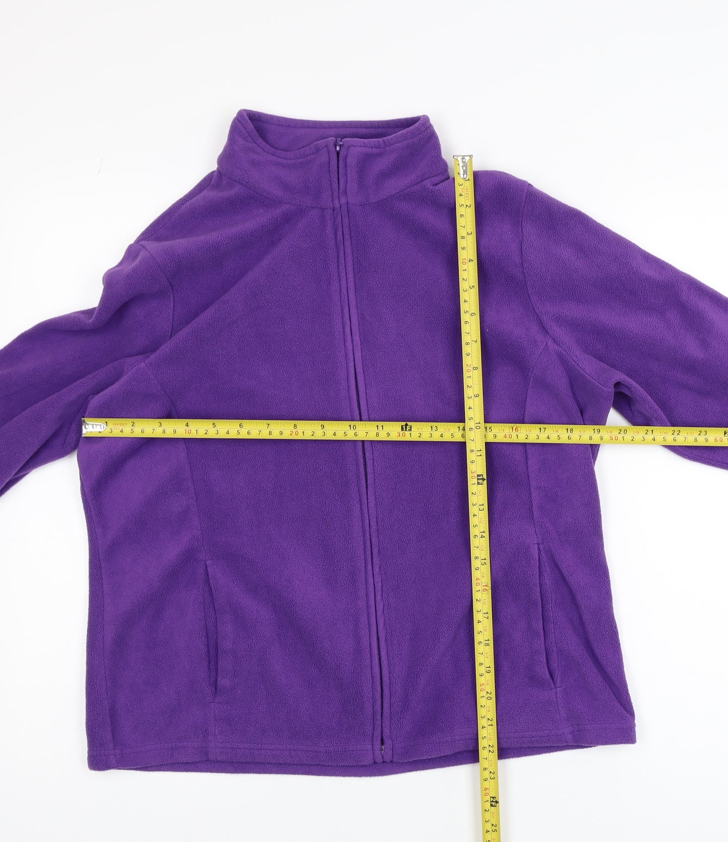 Marks and Spencer Womens Purple Fleece Full Zip Jacket Size 18