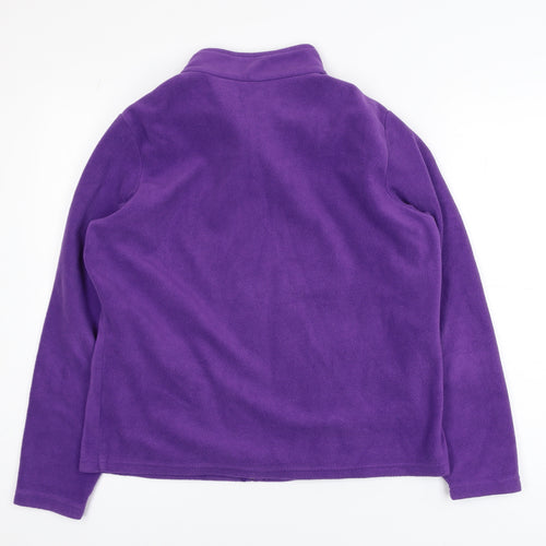 Marks and Spencer Womens Purple Fleece Full Zip Jacket Size 18