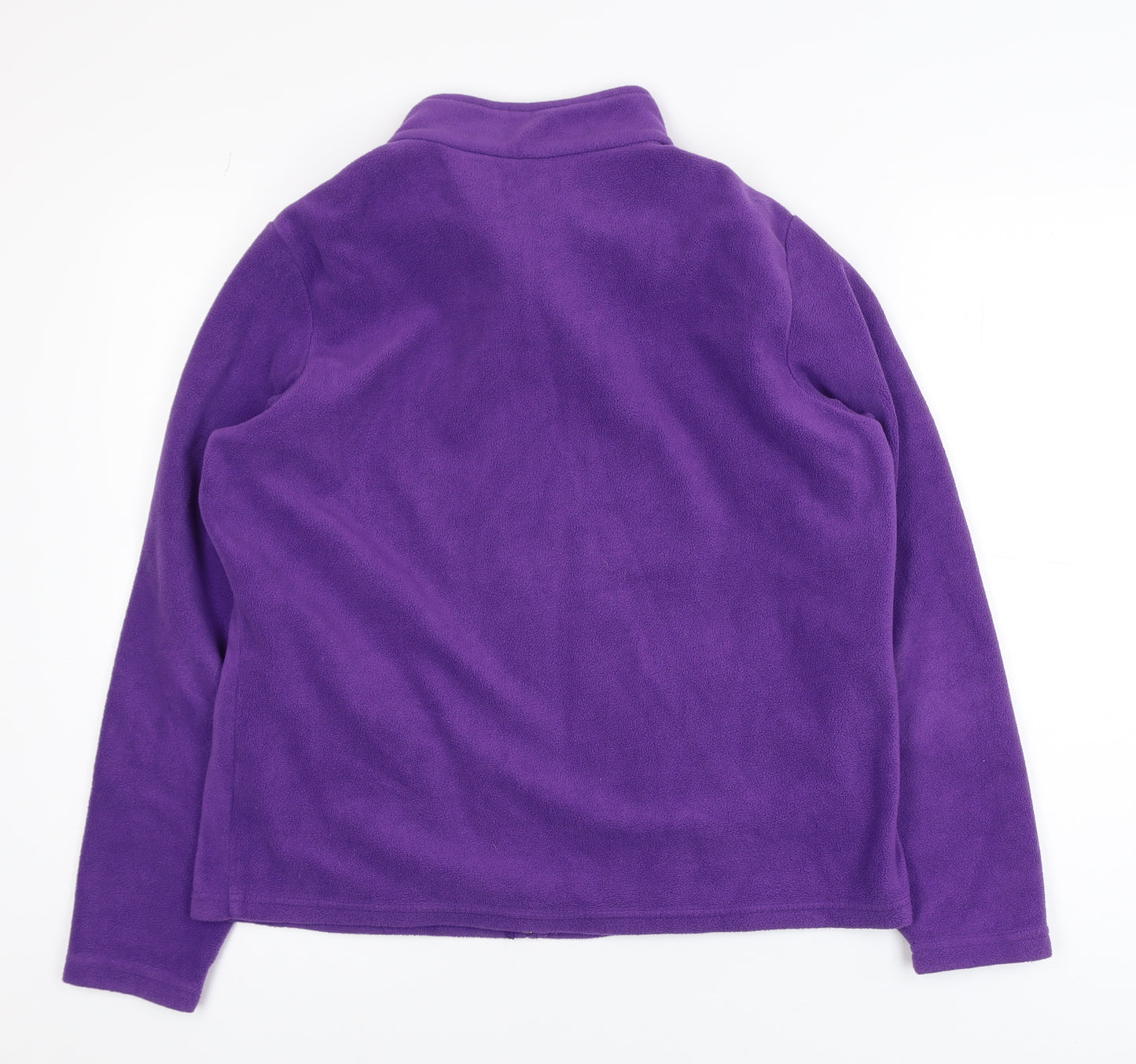 Marks and Spencer Womens Purple Fleece Full Zip Jacket Size 18