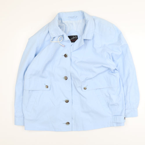 David Barry Women's Blue Size 16 Buttoned Casual Jacket
