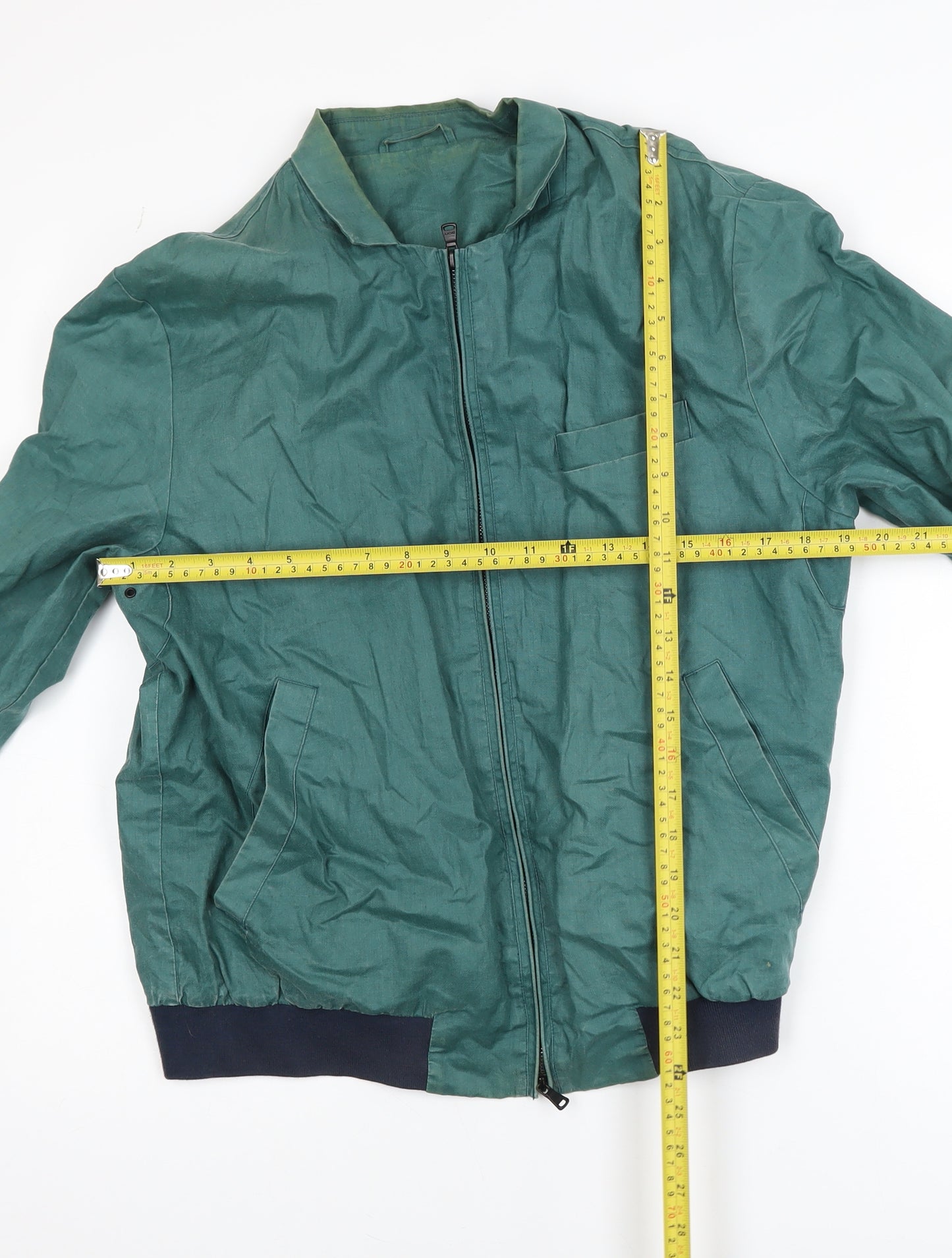 DKNY Men’s Green Bomber Jacket M Lightweight Full Zip Casual