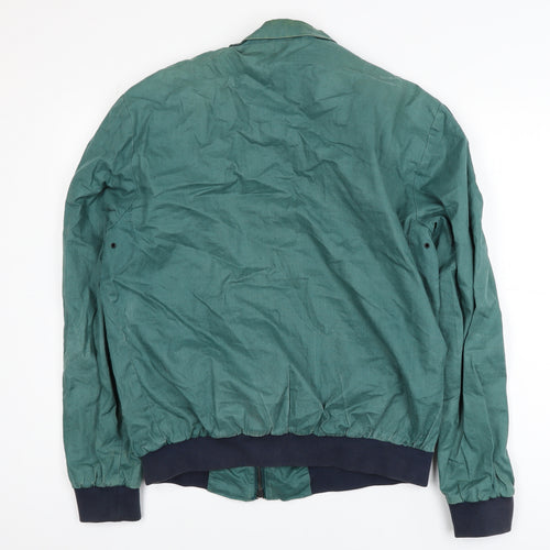 DKNY Men’s Green Bomber Jacket M Lightweight Full Zip Casual