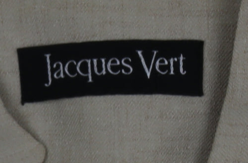 Jacques Vert Women's Beige Long Blazer Jacket Size 12 Classic Workwear
