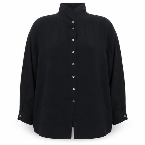 New Look Women's Black Long Sleeve Button-Up Shirt UK 14