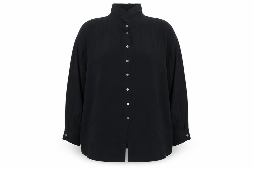New Look Women's Black Long Sleeve Button-Up Shirt UK 14