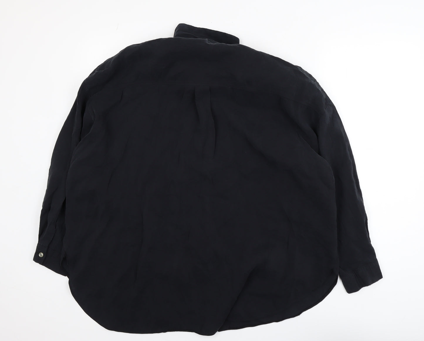New Look Women's Black Long Sleeve Button-Up Shirt UK 14