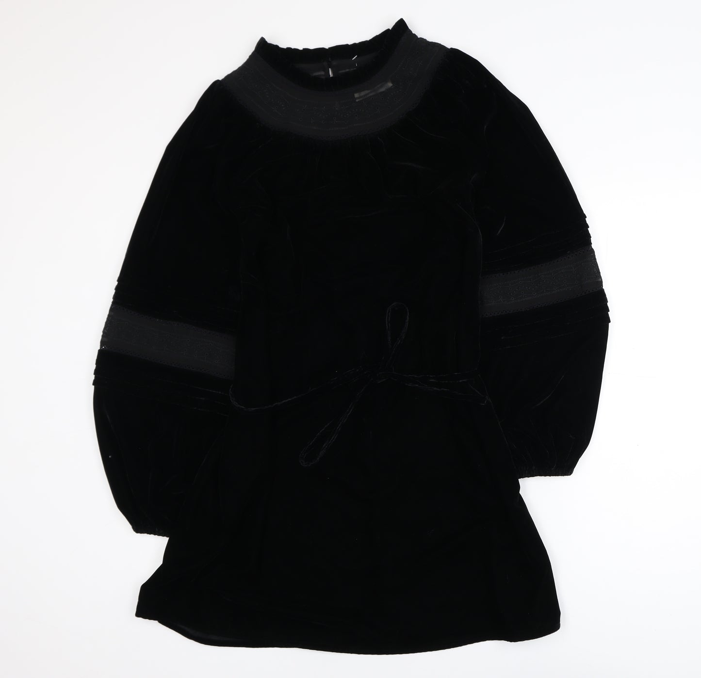 Marks and Spencer Per Una Women's Black Velvet Shift Dress Size 12
