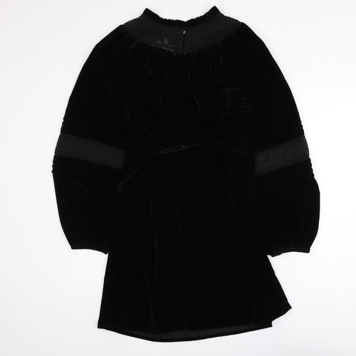 Marks and Spencer Per Una Women's Black Velvet Shift Dress Size 12