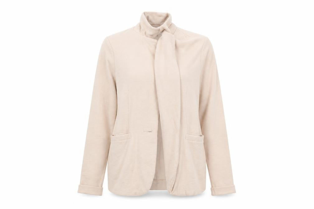 New Look Women Beige Cotton Blend Open Cardigan Size 8
