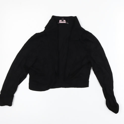 Phase Eight Women's Black Shrug Size 10 Collared Knit Cardigan