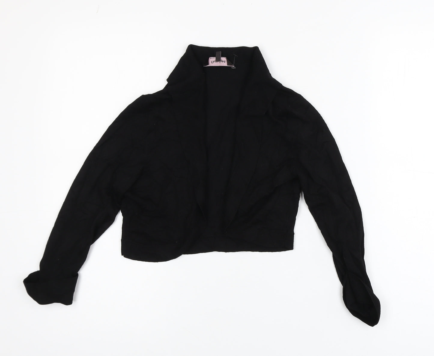 Phase Eight Women's Black Shrug Size 10 Collared Knit Cardigan