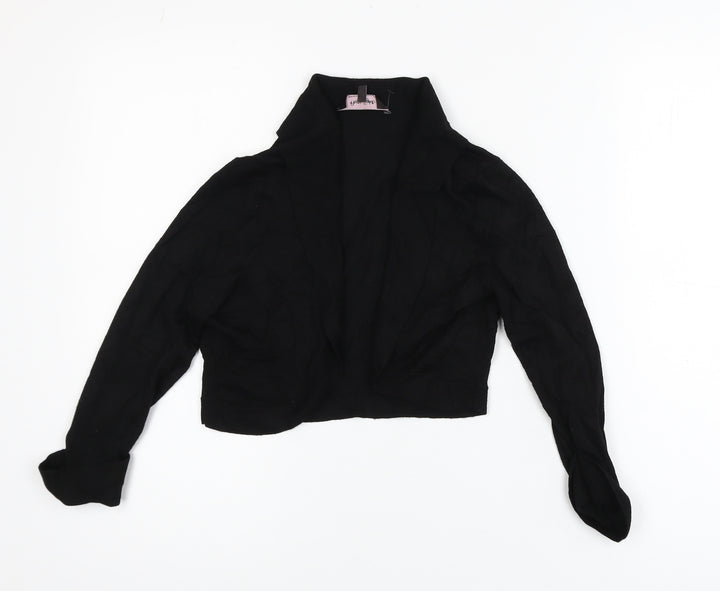 Phase Eight Women's Black Shrug Size 10 Collared Knit Cardigan