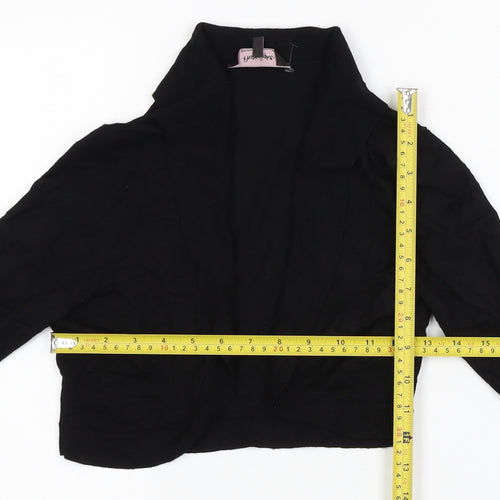 Phase Eight Women's Black Shrug Size 10 Collared Knit Cardigan