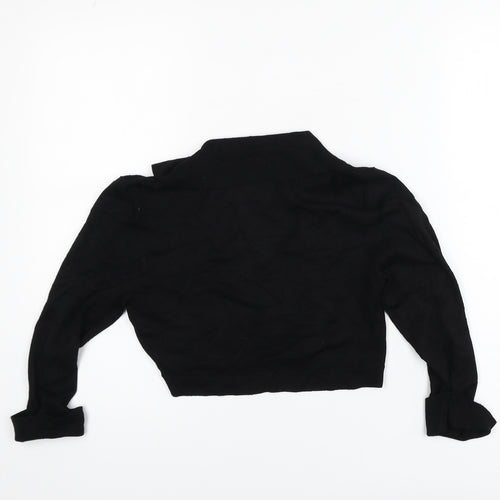 Phase Eight Women's Black Shrug Size 10 Collared Knit Cardigan