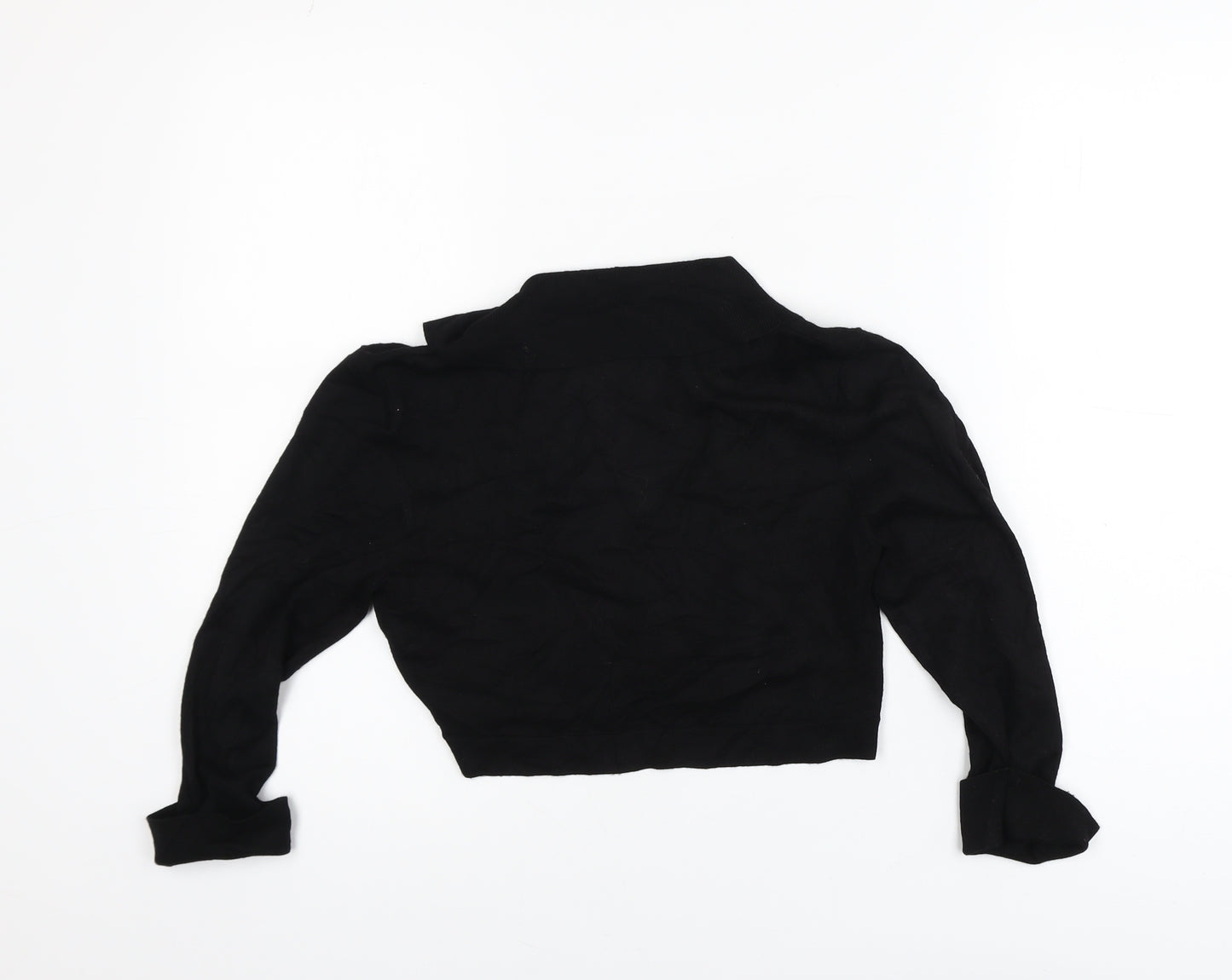 Phase Eight Women's Black Shrug Size 10 Collared Knit Cardigan