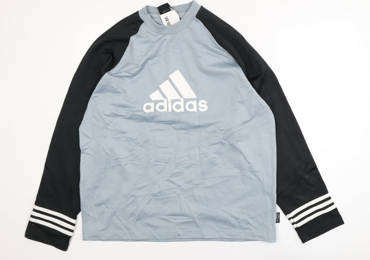 Adidas Men's Blue Long Sleeve Pullover Sports Sweatshirt M