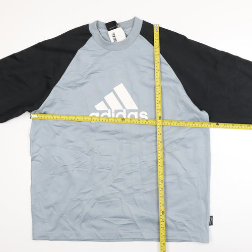 Adidas Men's Blue Long Sleeve Pullover Sports Sweatshirt M