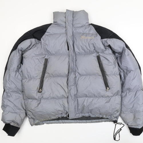 Marmot Men's Grey Down Puffer Jacket Size M 700 Fill Winter Outdoor