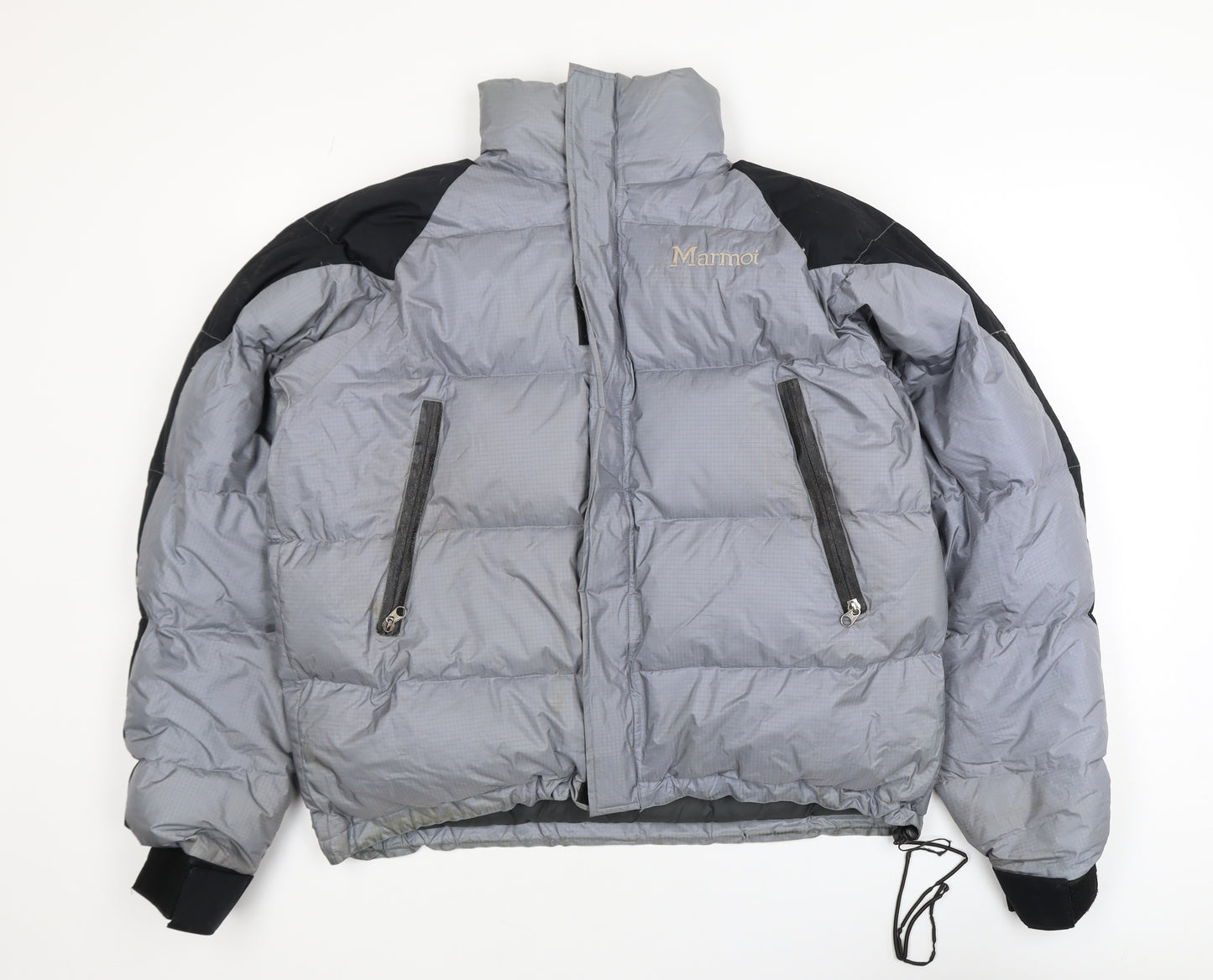 Marmot Men's Grey Down Puffer Jacket Size M 700 Fill Winter Outdoor