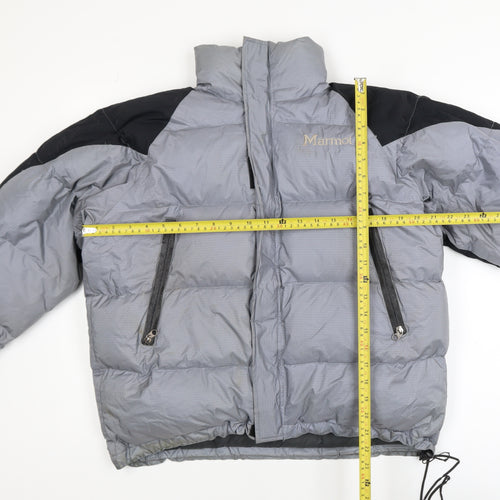 Marmot Men's Grey Down Puffer Jacket Size M 700 Fill Winter Outdoor
