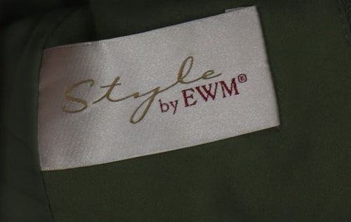 Style by EWM Womens Green Full Zip Lined Jacket Size 10