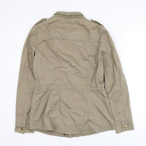 South Women's Beige Cotton Military Jacket Size 8