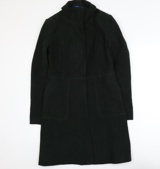 White Stuff Women's Bottle Green Cotton Long Overcoat Size 8
