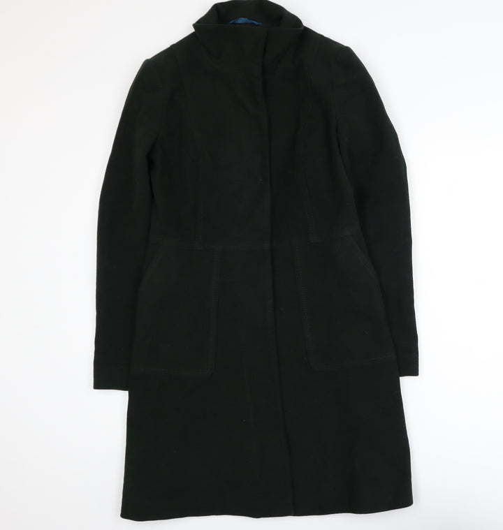 White Stuff Women's Bottle Green Cotton Long Overcoat Size 8