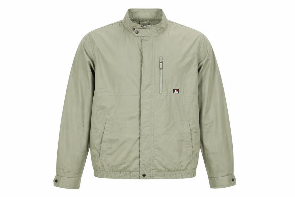 Front view of Lord Anthony Men's Green M Windbreaker Nylon Jacket Casual