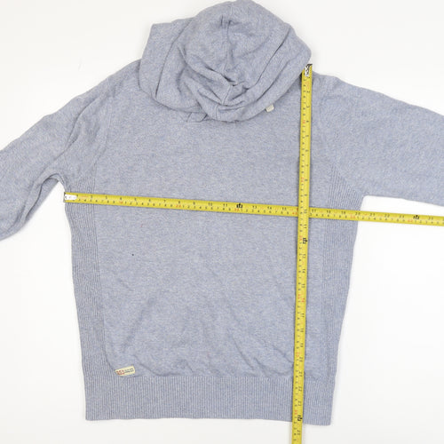 Next Men's Grey Pullover Hoodie Medium Knit Cotton Blend