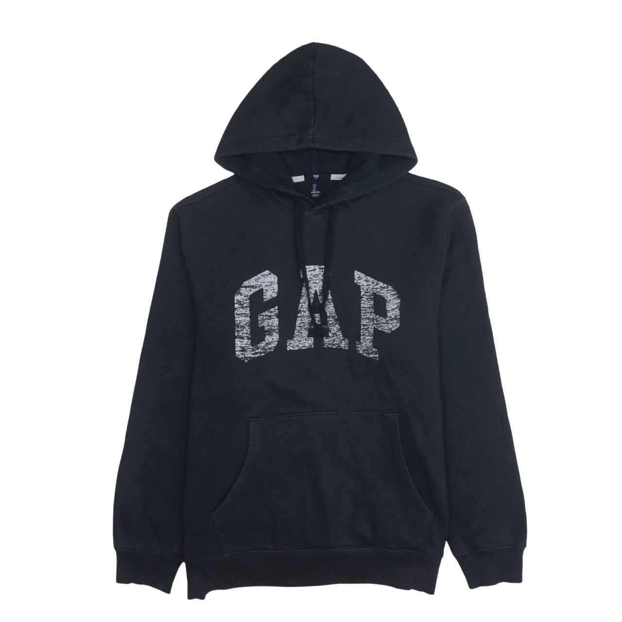 GAP Men's Black Pullover Hoodie Size L Logo Graphic Fleece