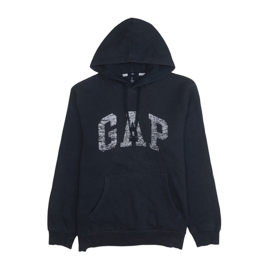GAP Men's Black Pullover Hoodie Size L Logo Graphic Fleece