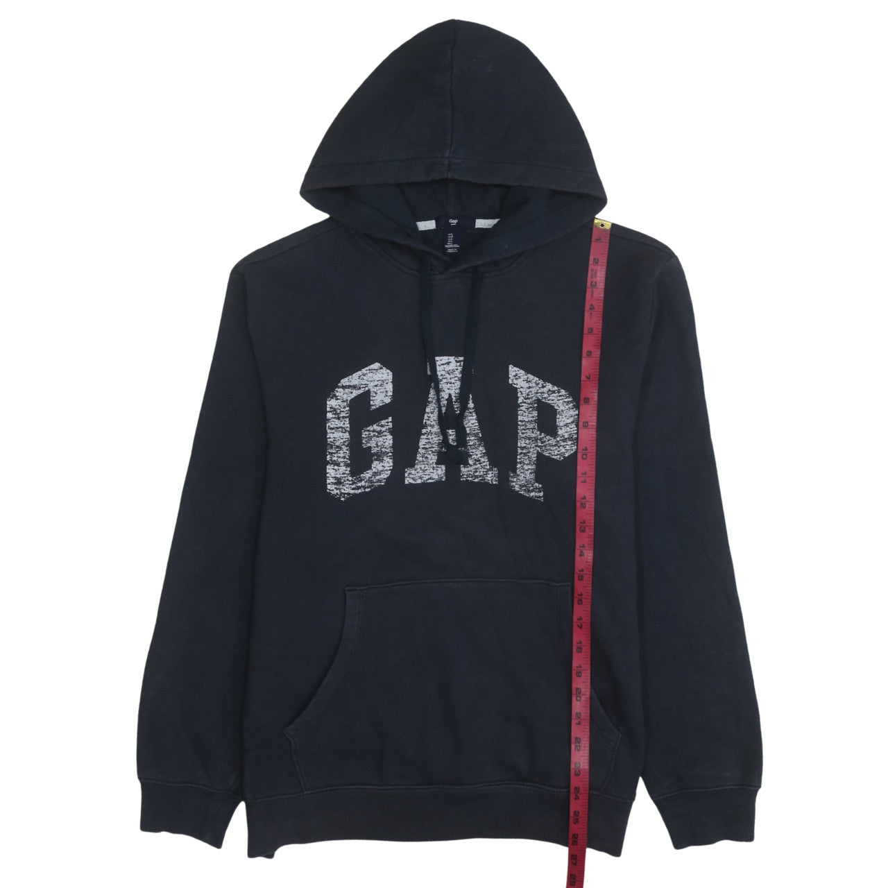 GAP Men's Black Pullover Hoodie Size L Logo Graphic Fleece