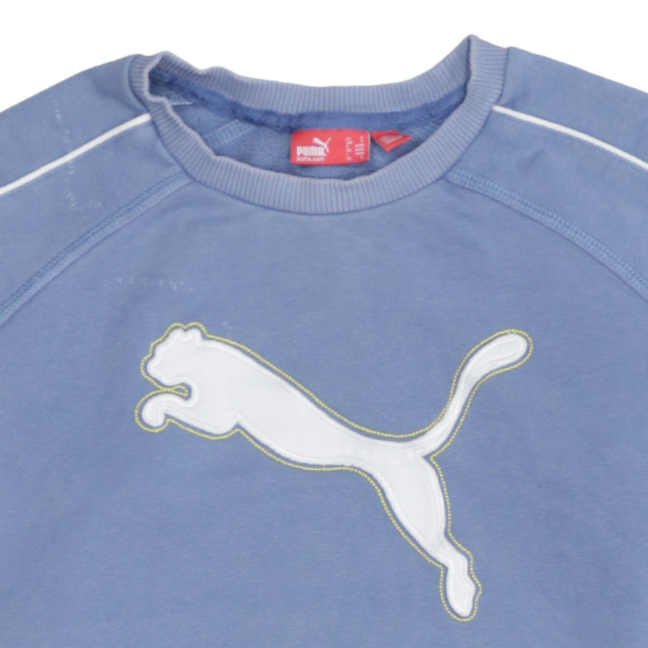 Puma Men Blue Crew Neck Pullover Sweatshirt Size S