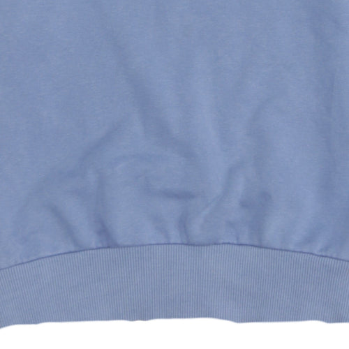 Puma Men Blue Crew Neck Pullover Sweatshirt Size S