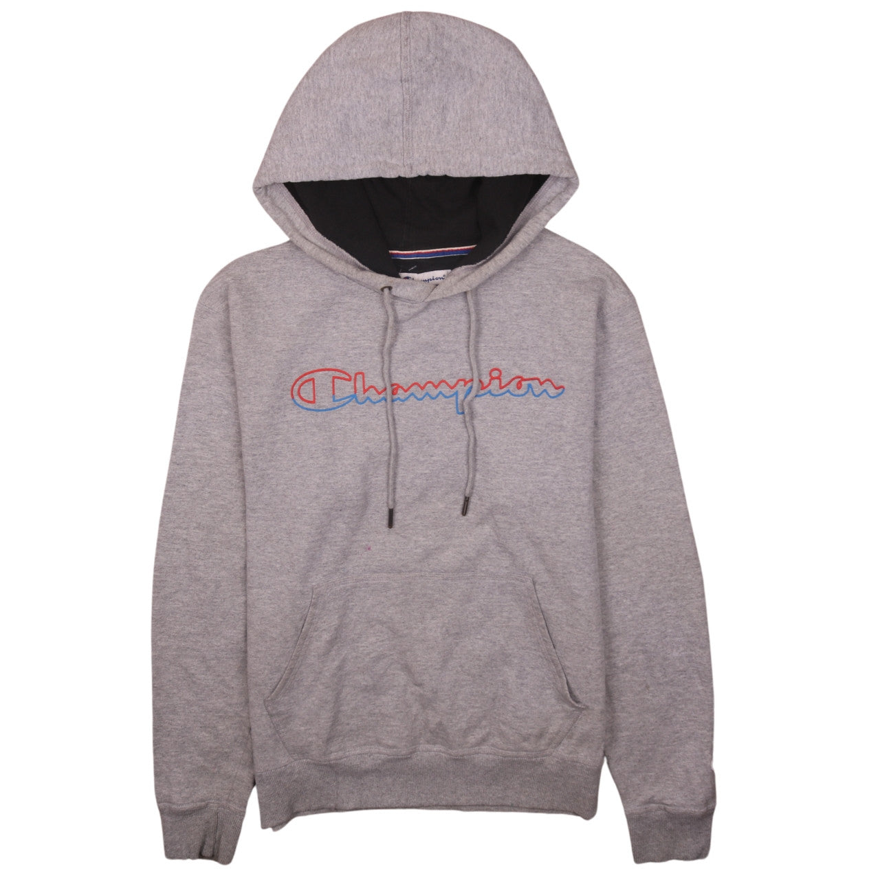 Champion Men's Grey Small Pullover Hoodie Embroidered Logo Fleece