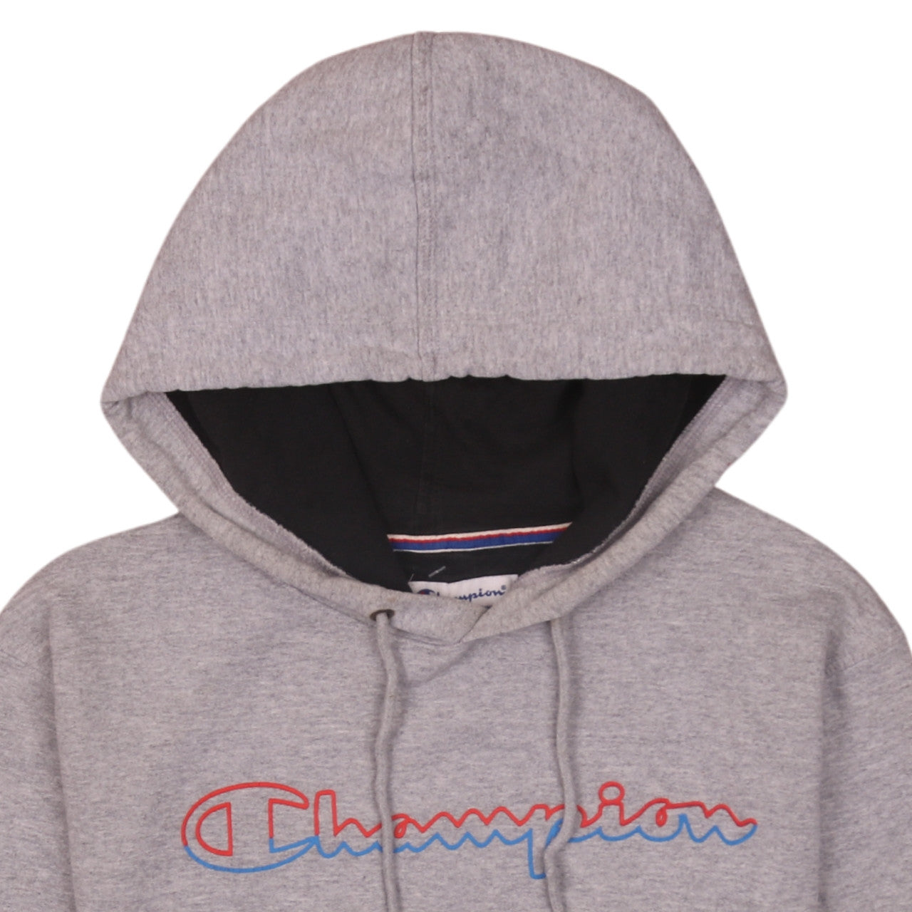 Champion Men's Grey Small Pullover Hoodie Embroidered Logo Fleece