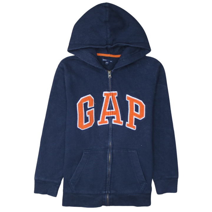 GAP Boys Navy Blue Full Zip Hoodie XL 12-13 Years Fleece Logo Casual