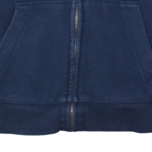 GAP Boys Navy Blue Full Zip Hoodie XL 12-13 Years Fleece Logo Casual
