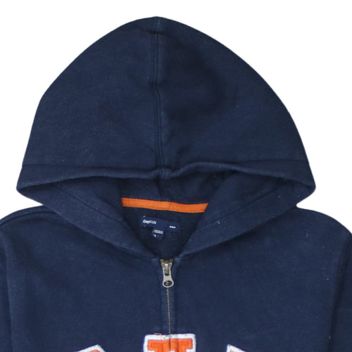 GAP Boys Navy Blue Full Zip Hoodie XL 12-13 Years Fleece Logo Casual