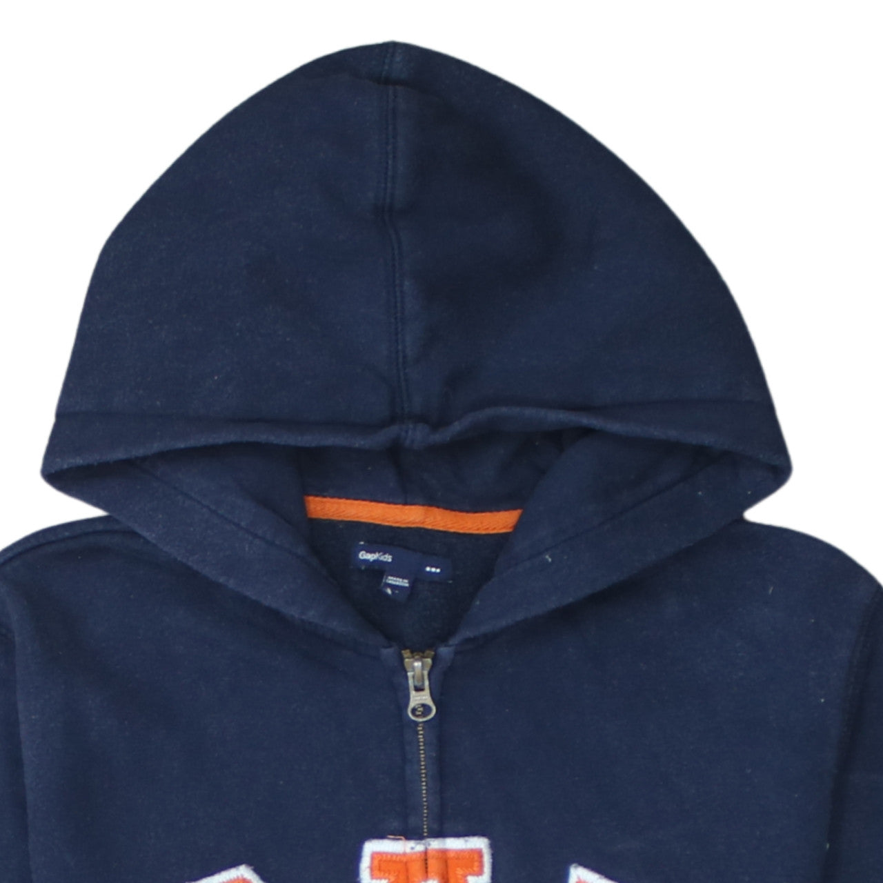 GAP Boys Navy Blue Full Zip Hoodie XL 12-13 Years Fleece Logo Casual