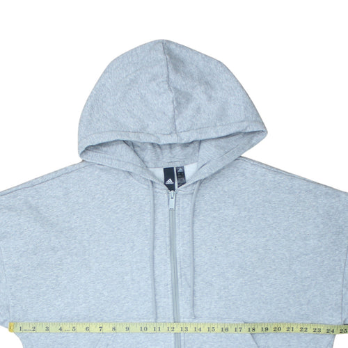 Adidas Women’s Grey Full Zip Hoodie Size 14 Classic Fit