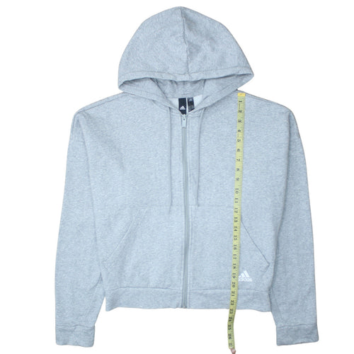 Adidas Women’s Grey Full Zip Hoodie Size 14 Classic Fit