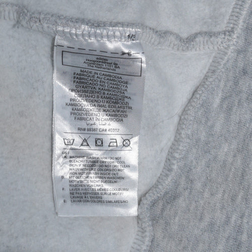 Adidas Women’s Grey Full Zip Hoodie Size 14 Classic Fit