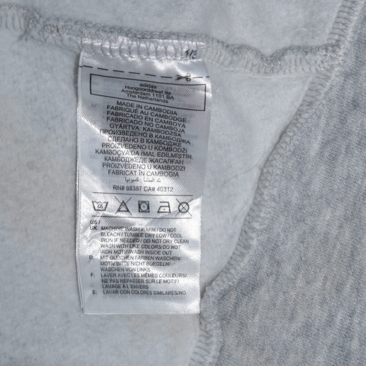 Adidas Women’s Grey Full Zip Hoodie Size 14 Classic Fit