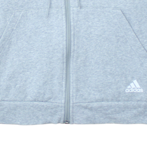 Adidas Women’s Grey Full Zip Hoodie Size 14 Classic Fit