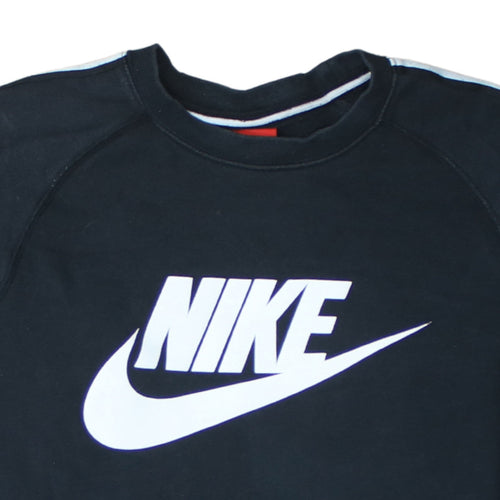Nike Men's Black Small Pullover Sweatshirt Crew Neck Logo