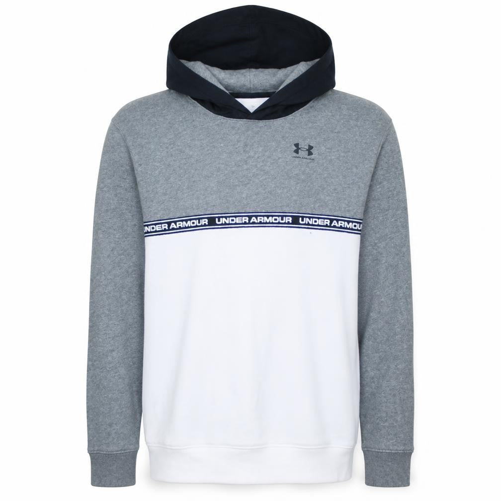 Front view of Under Armour Teens Grey Pullover Hoodie XL Sports Fleece